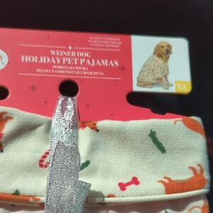 Holiday Pet Pajamas with Dachshund Print
